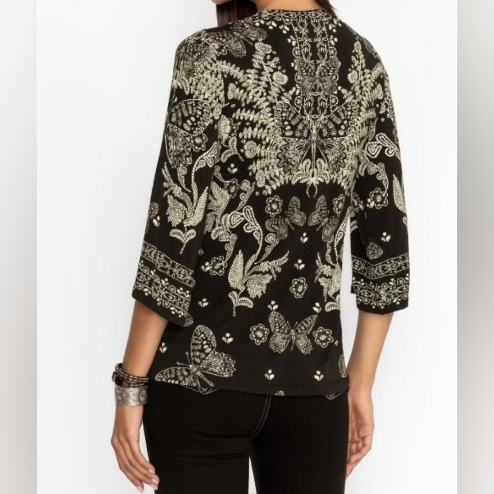 Johnny Was Los Angeles Janie Favorite Bell Sleeve Top - Size L - Picture 3 of 8